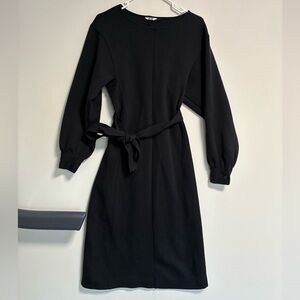 Uniqlo U Lemarie Jersey Long Sleeve Black Dress